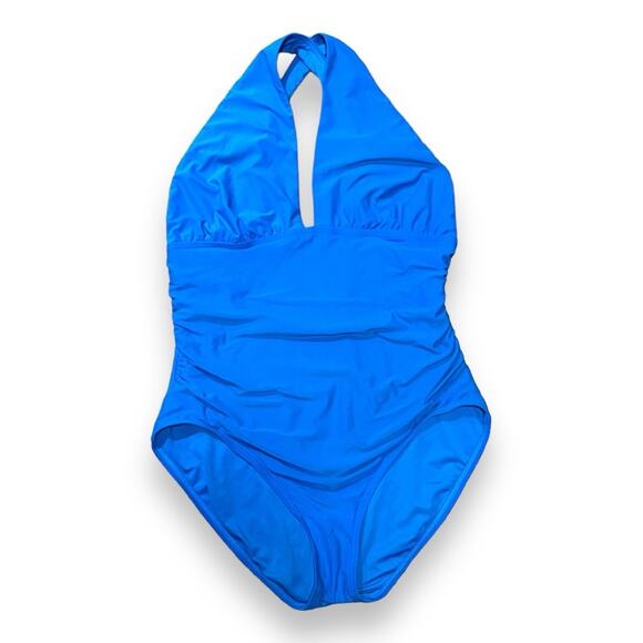 Michael Michael Kors Convertible Swimsuit Royal Blue 10 - Picture 1 of 4
